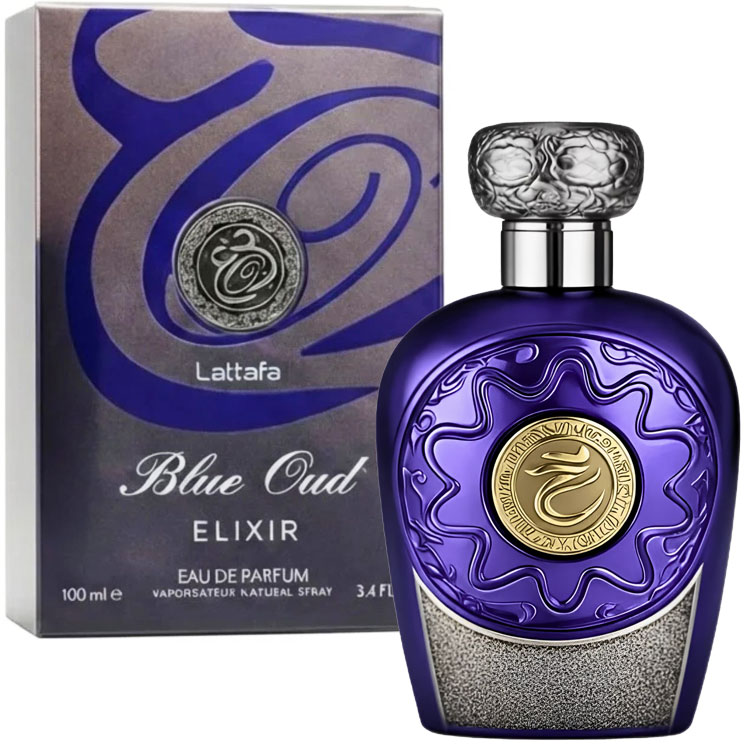 Blue Oud Elixir - Lattafa, Barbatesc, Apa de parfum, 100ml